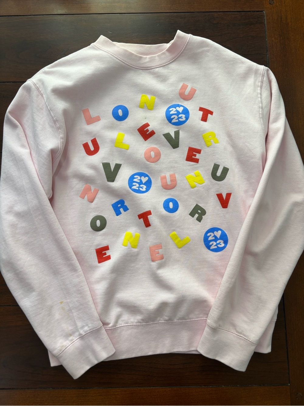Pink Harry Styles Love on Tour Crewneck